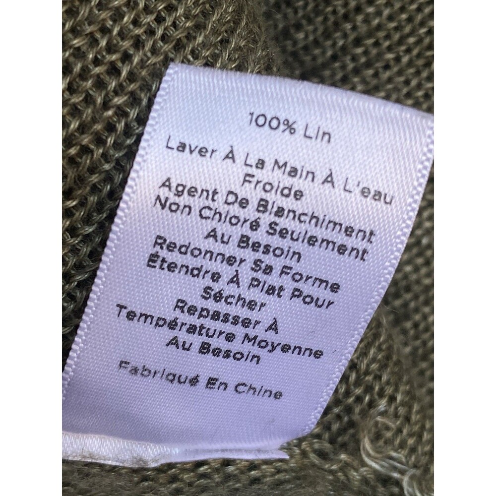Talbots Olive Green V‑Neck Lightweight Knit Sweater - Picture 5 of 11